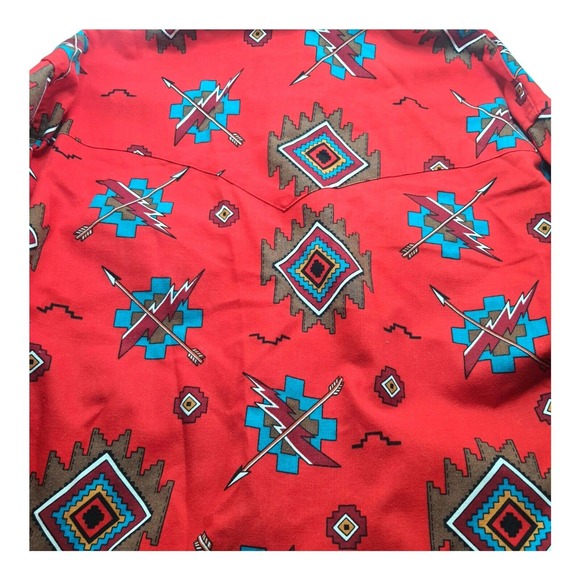 Vintage WRANGLER Cowboy Cut Western Button Down Shirt 15½ 34 X Long Single S… - Picture 11 of 16